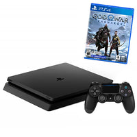 Console Sony PlayStation 4 Slim 1TB with God of War Ragnarok game and DualShock 4 Wireless Controller.