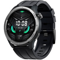 Smartwatch Haylou Solar Neo HF008 with black strap, 1.53" HD touch screen, Bluetooth, and fitness tracking features.