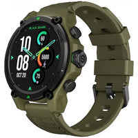 Black Shark GS3 smartwatch with GPS, Bluetooth, 1.43" AMOLED screen, and green strap.