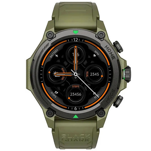 Smartwatch Black Shark GS3 in green with AMOLED display and GPS functionality.