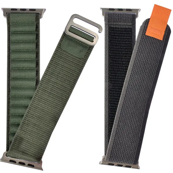 Smartwatch Blulory Ultra Max 49 mm with two straps, gray beige and green, Bluetooth.