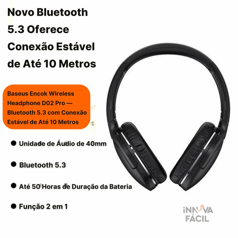 Headphones Baseus Pro Wireless Sport, Bluetooth 5.3, waterproof, built-in microphone, long battery life.