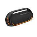 Caixa de Som Tronsmart Bang 60W com SoundPulse e Bluetooth 5.3, à prova d'água IPX6, preta com LED laranja.