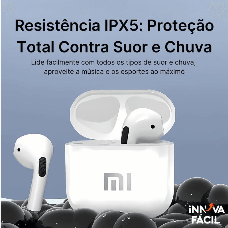 Fone de ouvido wireless EchoBuds com cancelamento de ruído, resistência IPX5 contra suor e chuva.
