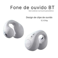 Bluetooth NoiseCancel Pro headphones with active noise cancellation, Bluetooth 5.3, immersive sound, ear clip design.