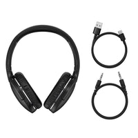 Wireless sport headphones Baseus Pro with USB and audio cables.