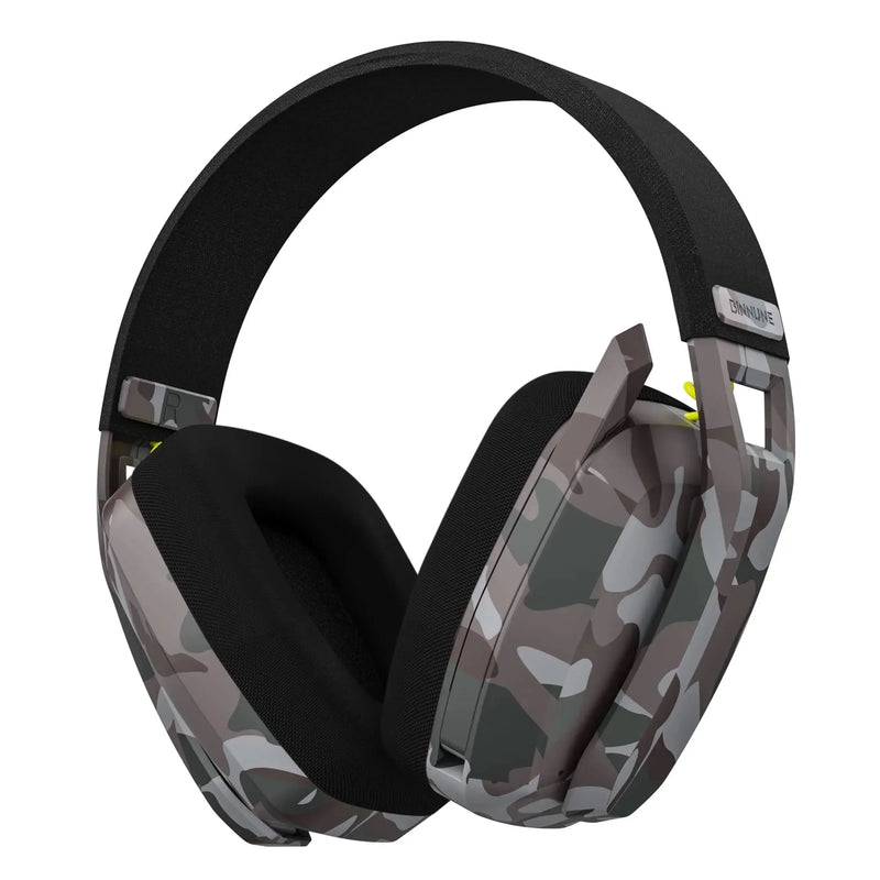 Headset Gamer NUBWO Pro in camo design with over-ear comfort and wireless connectivity.