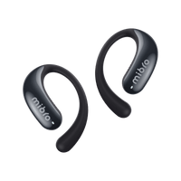 Mibro OpenEar wireless open-ear earbuds showcasing sleek black design.