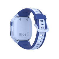 Mibro Kids P6 smartwatch with blue and white strap, featuring 2ATM waterproof design and all-day safety protection.